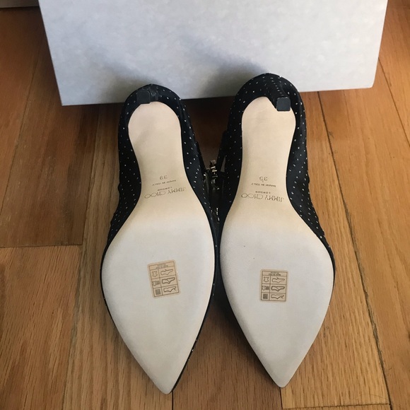 Jimmy Choo Larissa 100 Glitter Spotted Shoes - Picture 6 of 6